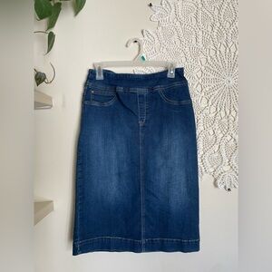 The Main Street Exchange Denim Midi Skirt